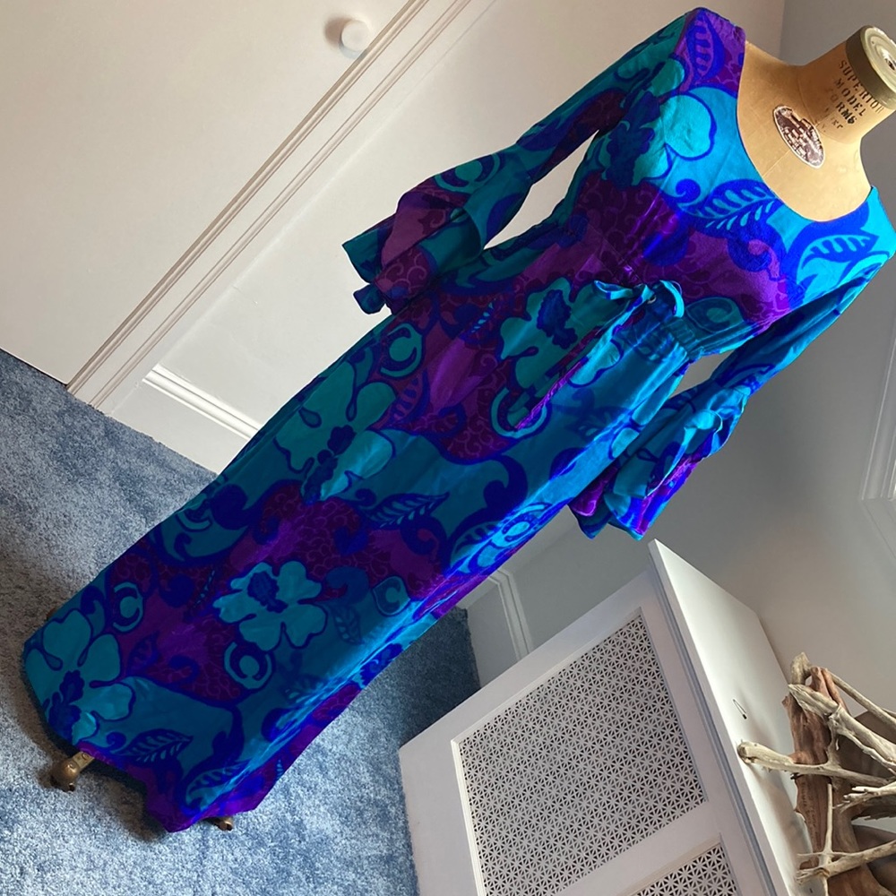RARE Vintage Alfred Shaheen Maxi Dress